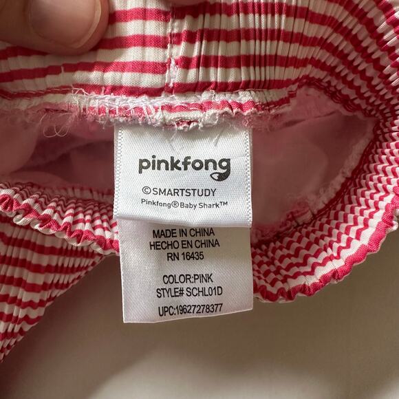 Pinkfong Pink Striped Tiered Ruffle Skirt - Size 3T - Picture 4 of 5
